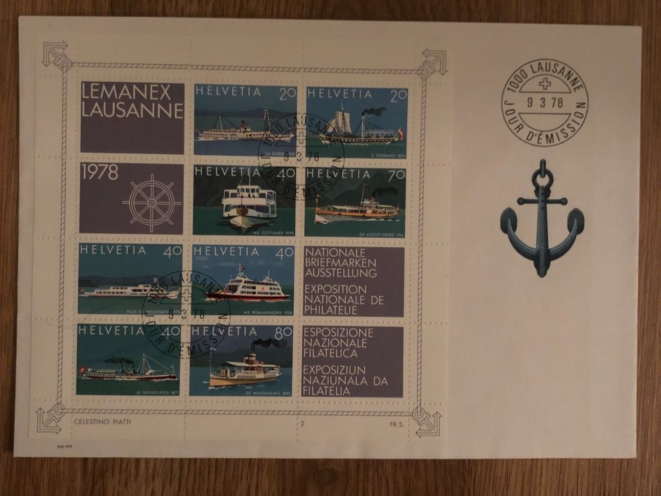 Tutti i francobolli: FDC Lemanex-Block Lausanne 9.3.78 – Nuovo (secondo la descrizione) da Landquart venduto da interesse63