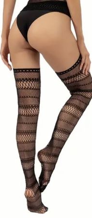 Calze a Rete Nere Sexy, Taglia Unica!