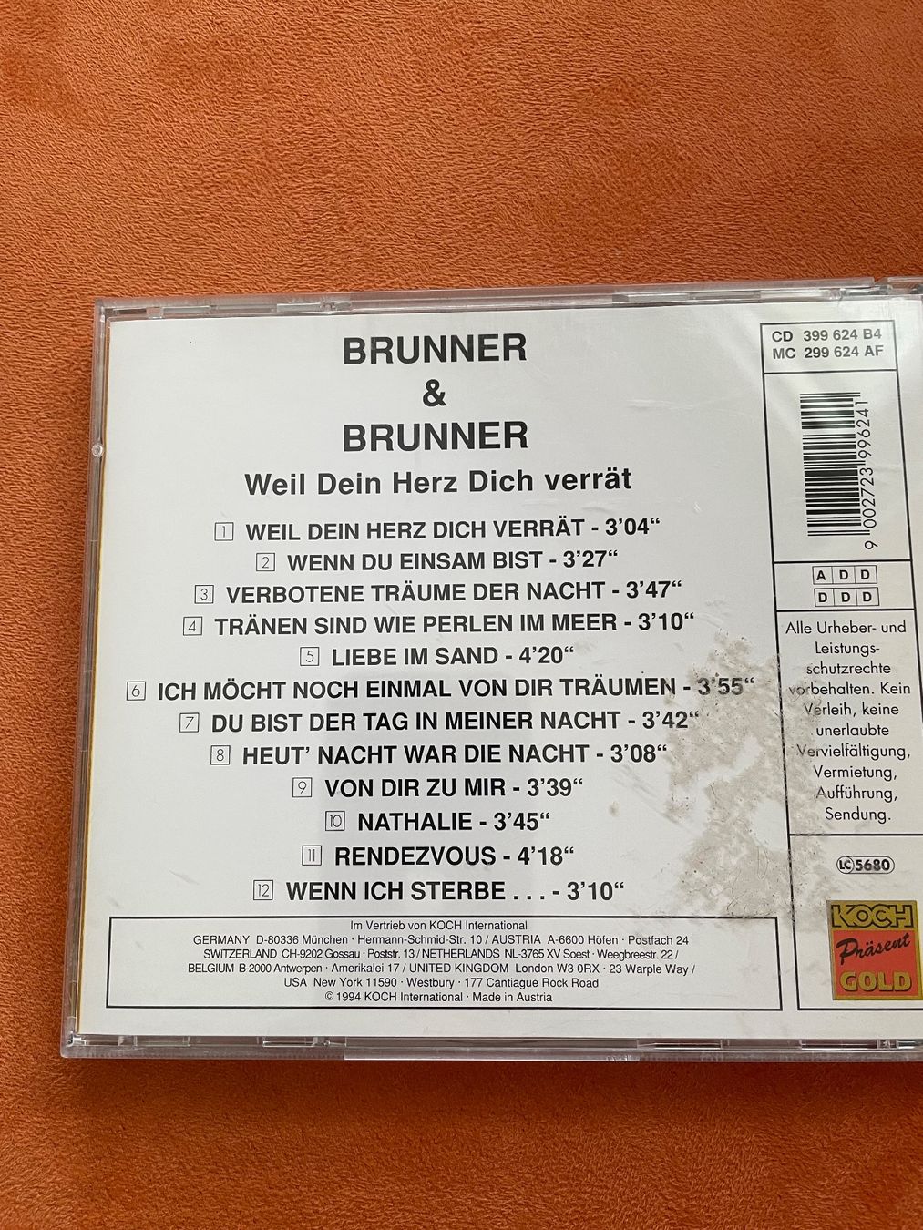CDs: Brunner & Brunner CD - Weil Dein Herz Dich verrät – Gebraucht aus St.Gallen von Korb0 1