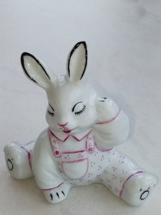 Statuette: Porzellan Hase Handbemalt – Nuovo e nell'imballaggio originale da Winistorf venduto da acreativ3 1