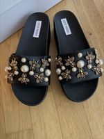Steve Madden Adorn Pantoletten, Schwarz, Grösse 38 NEU!