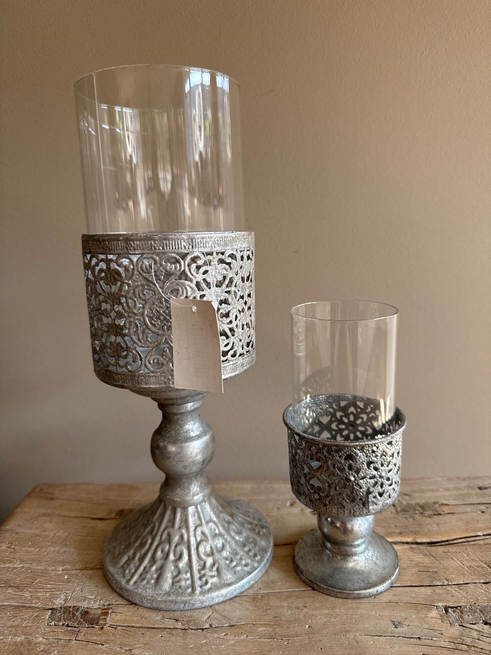 Portacandele: Windlicht-Set, Vintage Silber-Look – Nuovo (secondo la descrizione) da Gutenswil venduto da You09 1