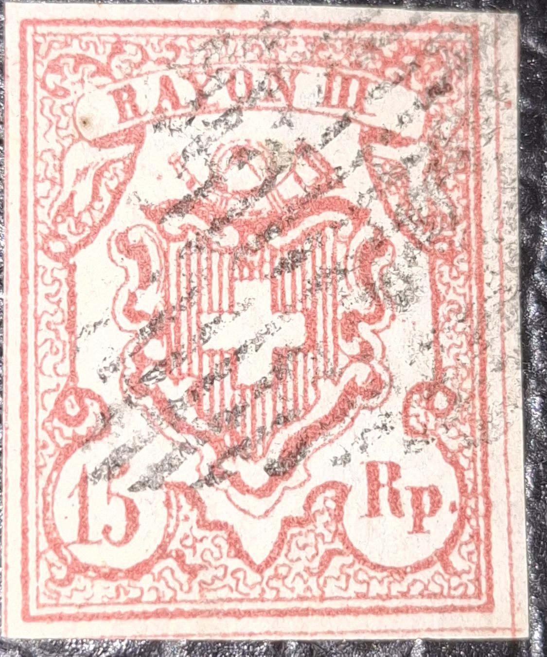 Tutti i francobolli: Rayon Nr. 20 Typ 8 MR - I mit Attest kat. 200.- – Usato da Balgach venduto da SIMEON27