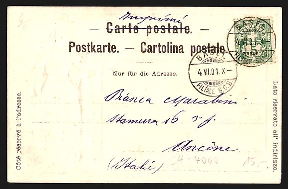 Cartes postales: Litho Basel, Münster mit Wettsteinbrüc – D'occasion à Berlin par bartko-reher 1