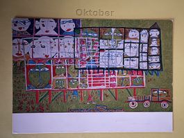 AK mit Kunst von F. Hundertwasser