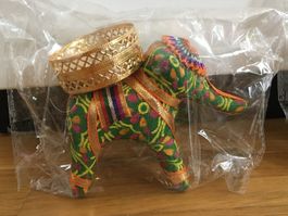 Zwei indische Elefanten-Teelichthalter – Neu & OVP