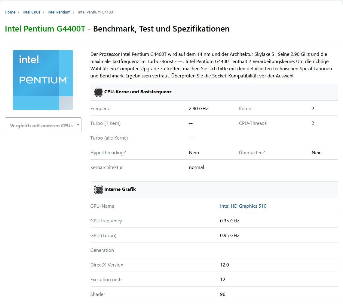 Intel PCs: Intel Celeron G4400 – Neu (gemäss Beschreibung) aus Neuenkirch von FreeSmiler891 1