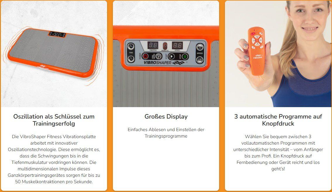Vibroshaper Hometrainer: VibroShaper Vibrationsplatte – Nuovo (secondo la descrizione) da Zürich venduto da MiHa_XXXX 2