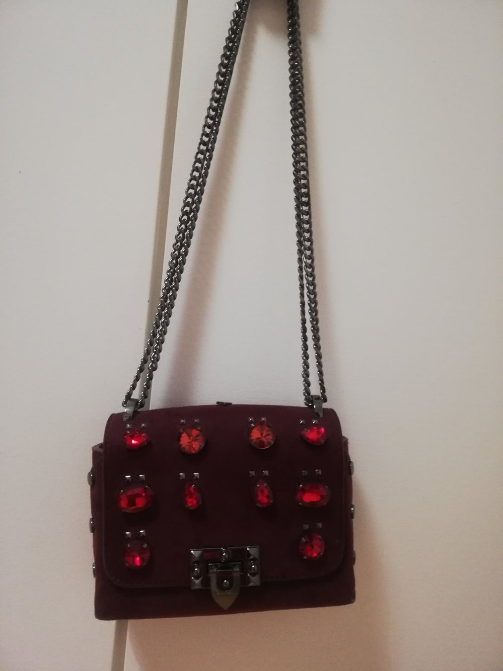 Borse da donna: Borsa Sara Lopez camoscio con strass – Nuovo (secondo la descrizione) da Wettswil am Albis venduto da lin_8h9t 6