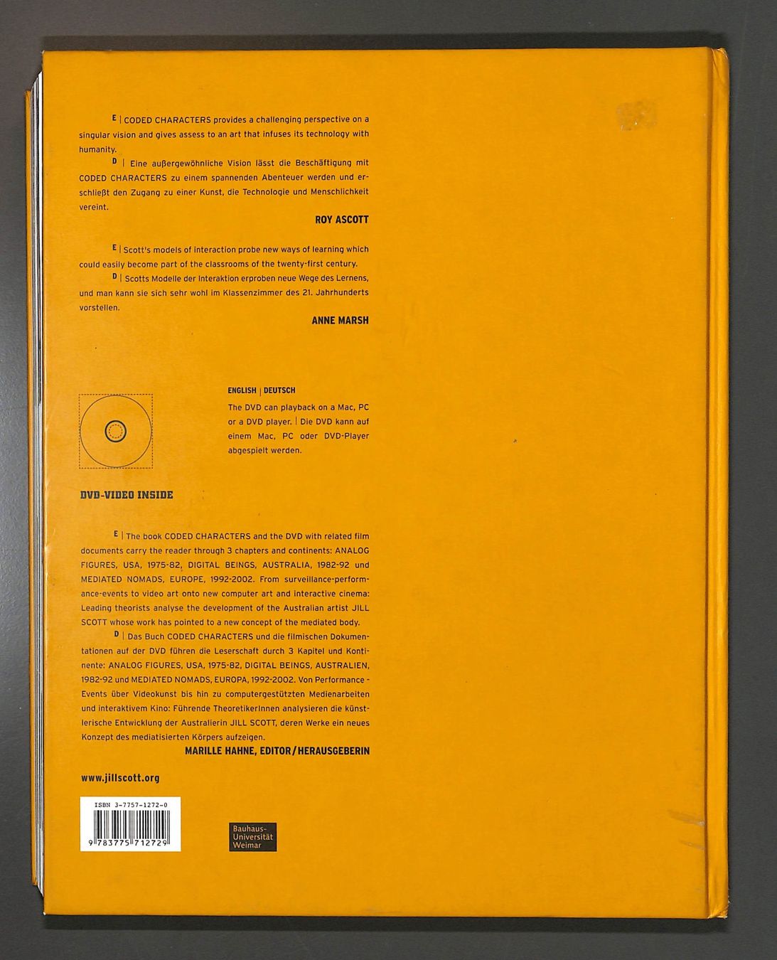 Libri: CODED CHARACTERS - Media art by Jill Scott. Ascott, Roy + CD – Nuovo (secondo la descrizione) da Zürich venduto da Nobs1 1