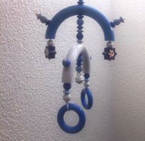 Mini Babymobilee blau weiss NEU/Handmade