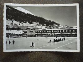 Alte Ansichtskarte Davos Eisstadion guter Zustand