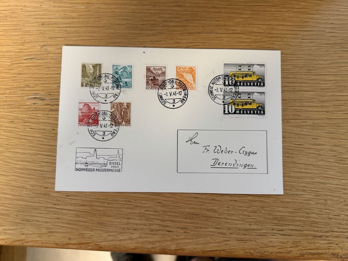 Alle Briefmarken: Bedarfsbrief Mustermesse Basel 3.5.1943 – Gebraucht aus Murgenthal von Tina_4055