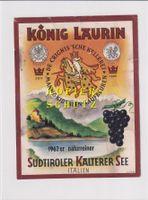 Etikette - König Laurin 1962 (Kalterer See) /bd