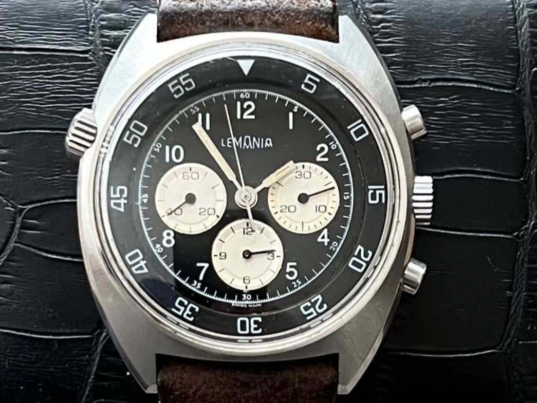 Lemania Orologi: Rare Vintage Lemania Panda Chronograph – Usato da Morges venduto da 24time 1
