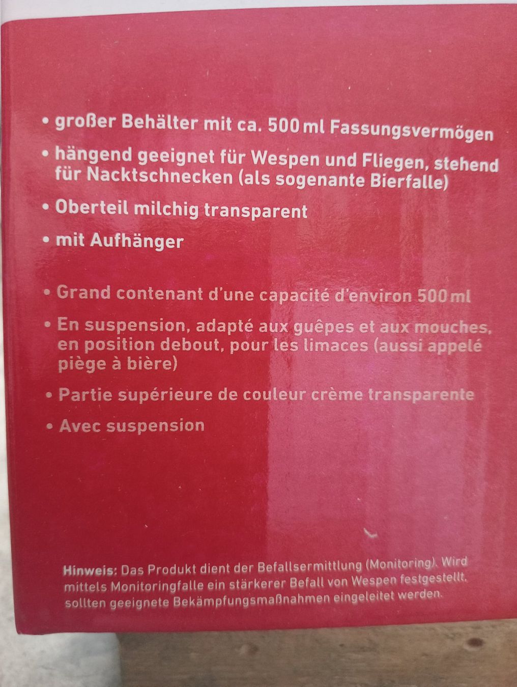 Sonstiges für Haushalt & Wohnen: Wespen- und Fliegenfalle – Neu und originalverpackt aus Grüningen von Urtica 1