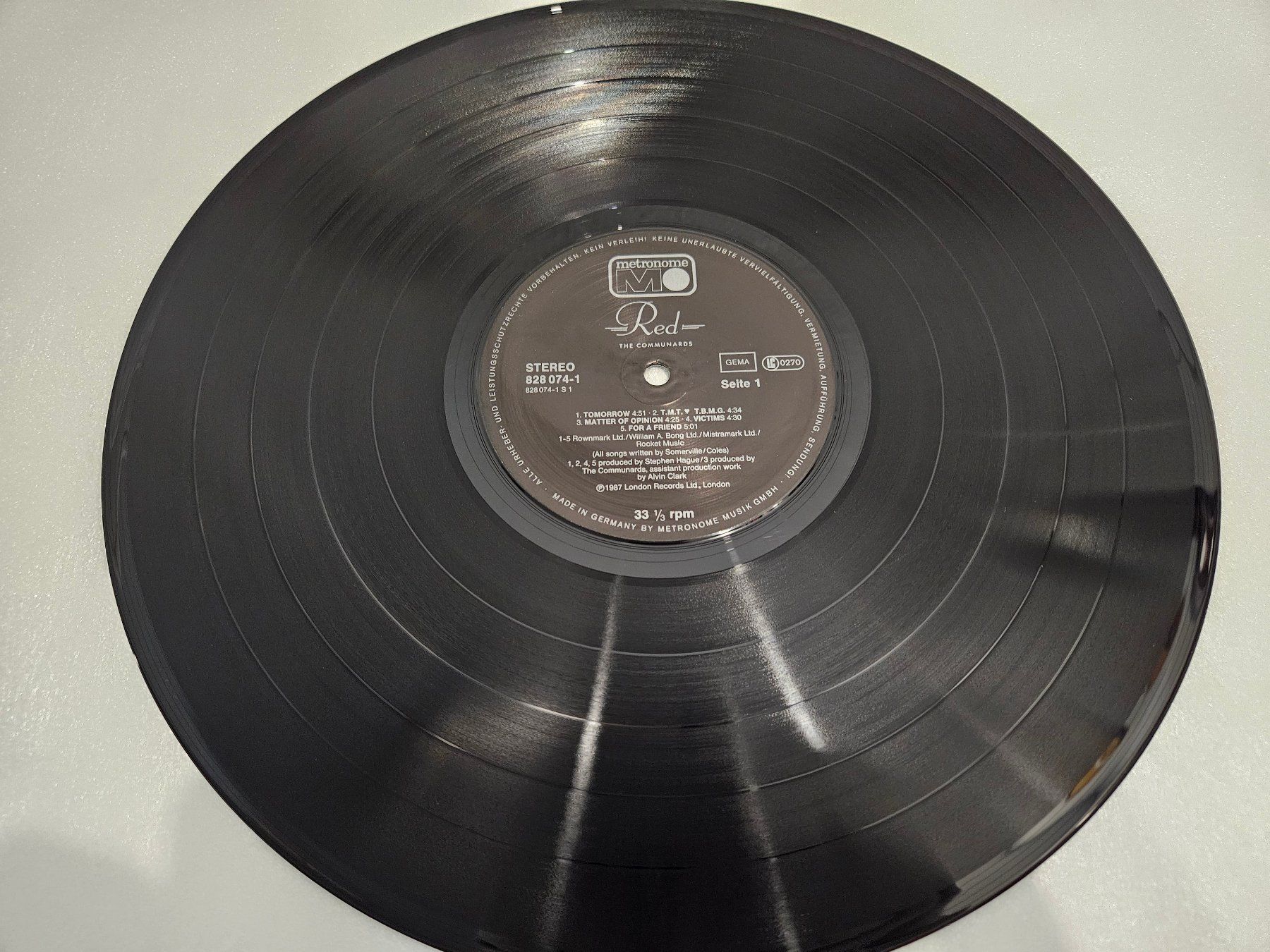 Schallplatten: The Communards – Red (LP, Synth-pop, Disco) – Gebraucht aus Uster von Vinyl-Leidenschaft 3