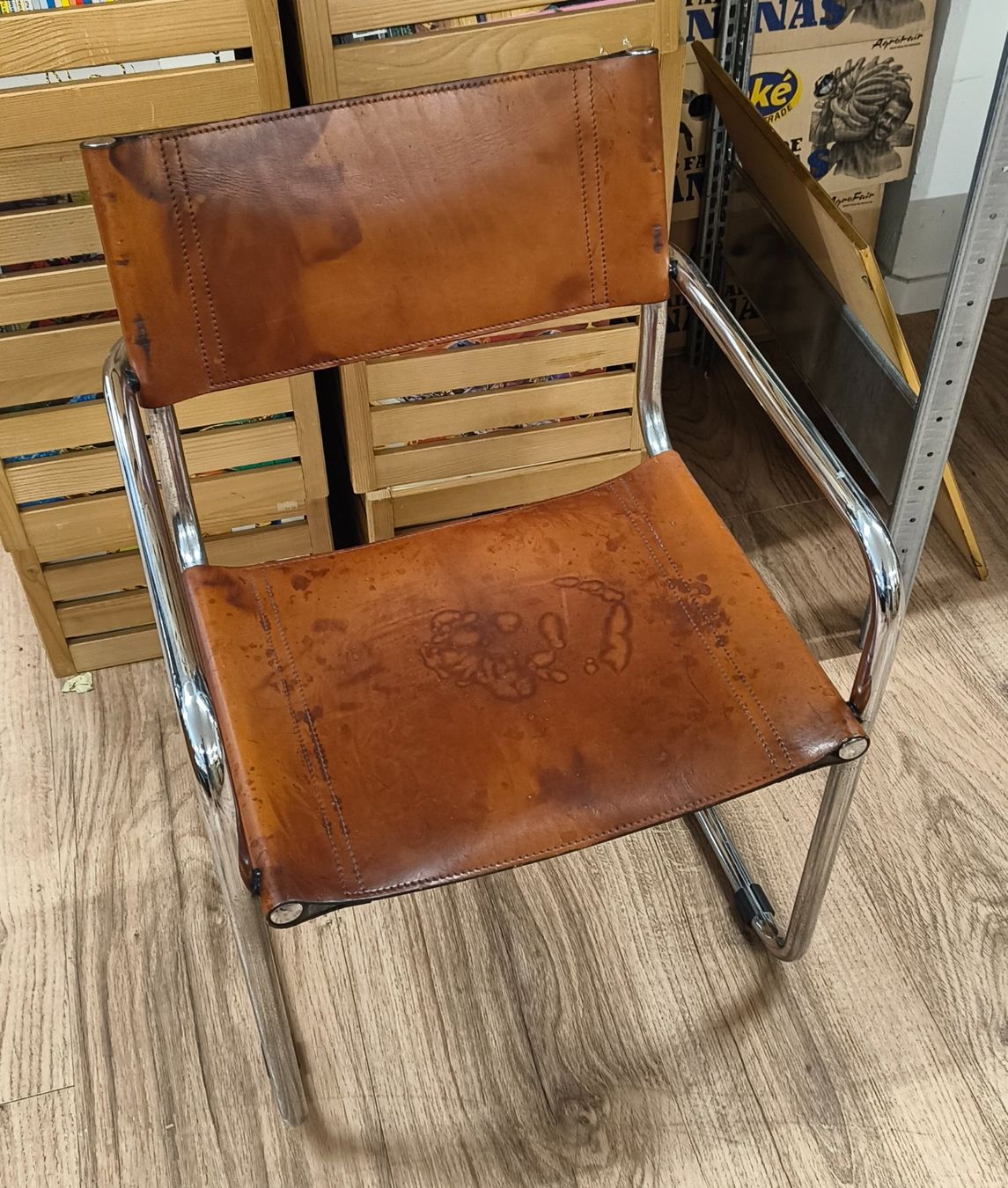 Stühle: Leder Freischwinger – Gebraucht aus Basel von bk_brockibasel 1