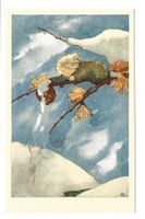 Künsterlin: Mili Weber No 31 - Wichtelkind auf Ast im Winter