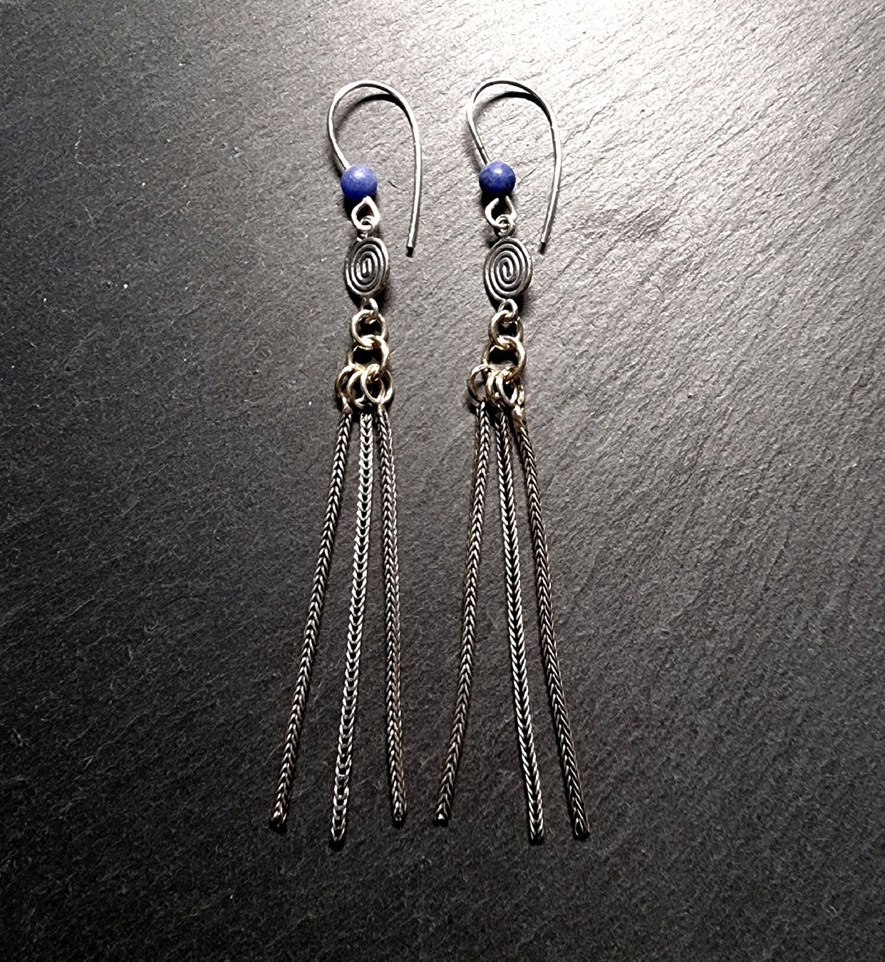 Orecchini pendenti & Orecchini a lobo: Boucles d'oreilles argent 925 lapis-lazuli – Nuovo (secondo la descrizione) da Veyrier venduto da Leilazizou