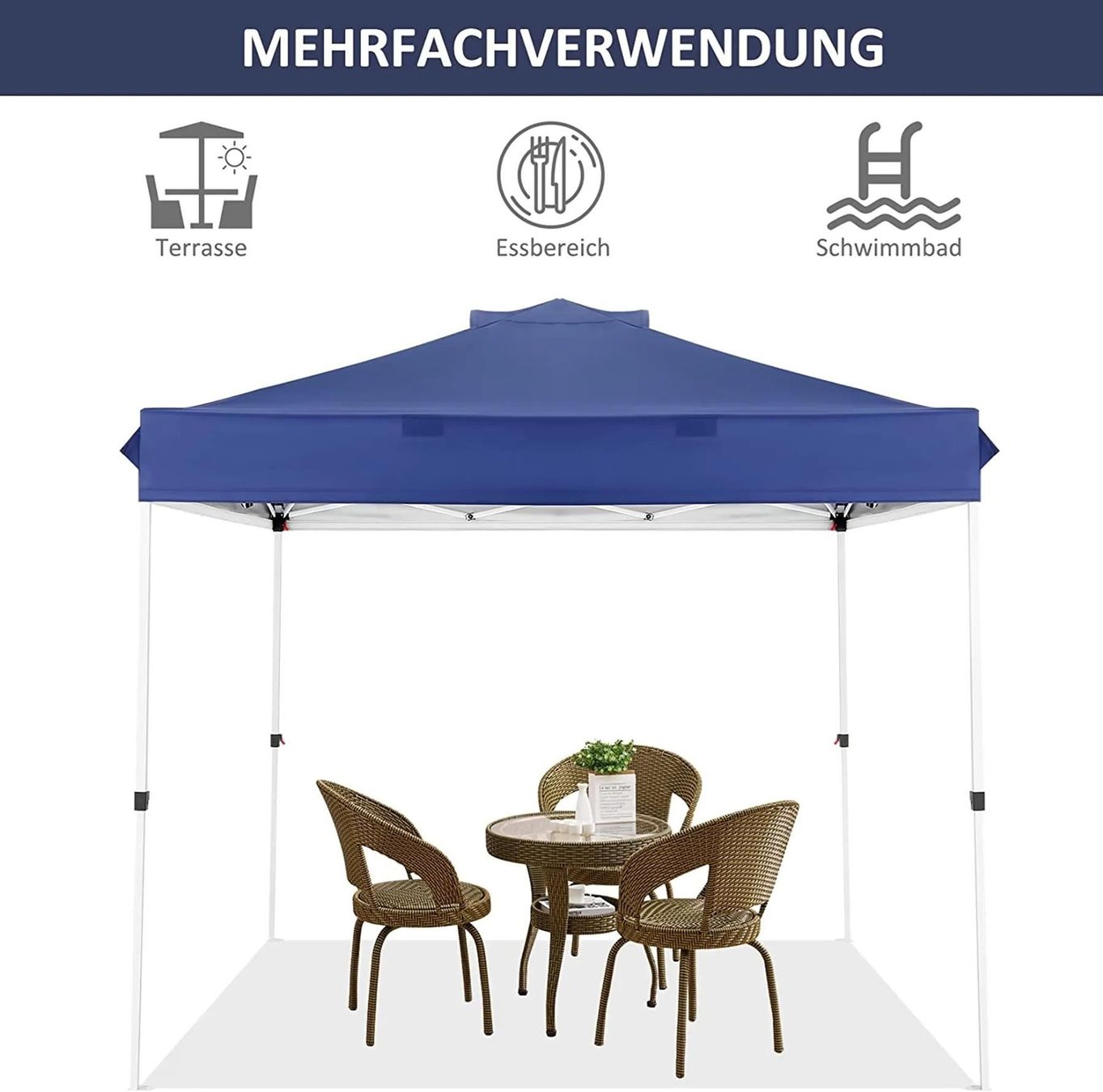 Tende : Faltpavillon 2.4x2.4m - 4 Seitenwände – Nuovo e nell'imballaggio originale da Winterthur venduto da aredo 3