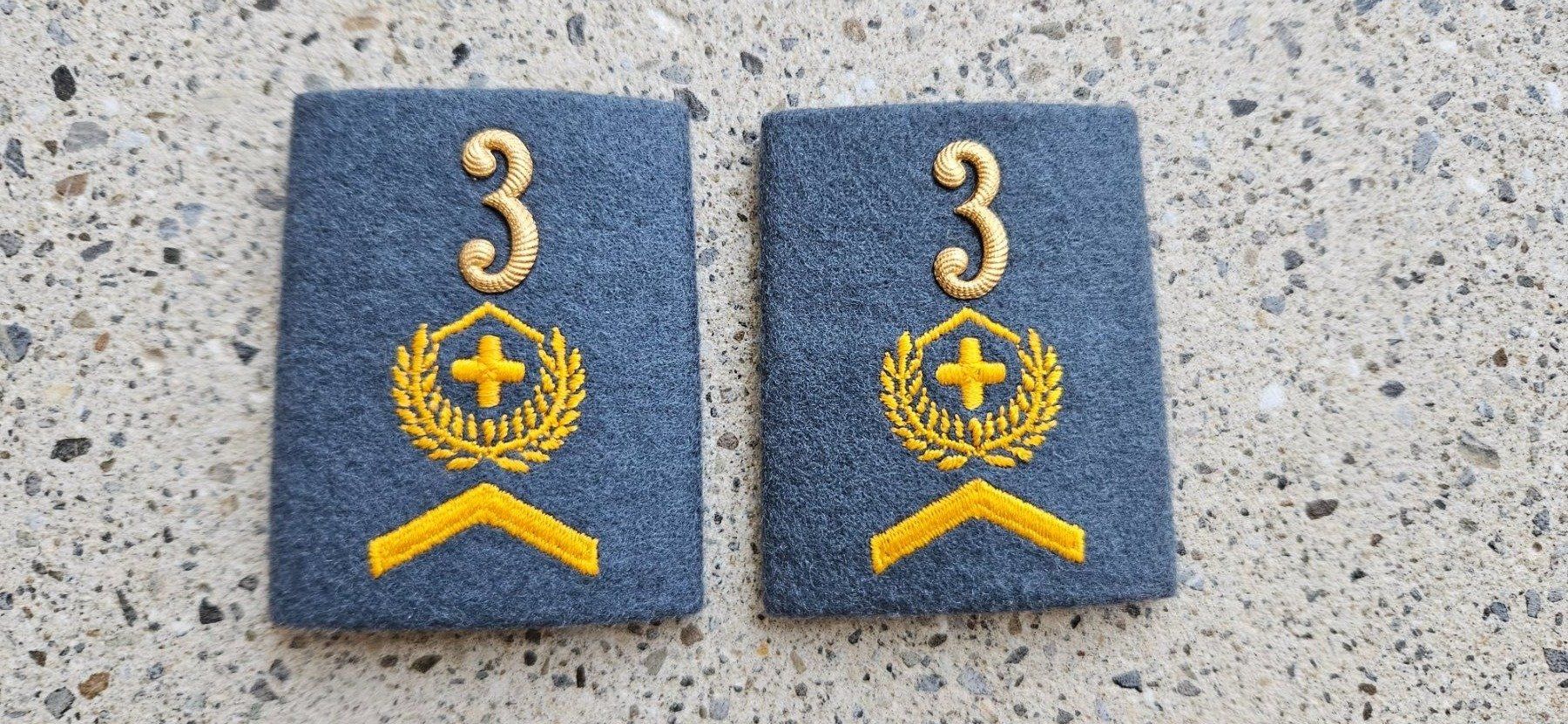 Schweizer Armee Placchette & Badge:  *** Patten /Schulterschlaufen mit Nummer *** – Usato da Riedholz venduto da fr_sIruP