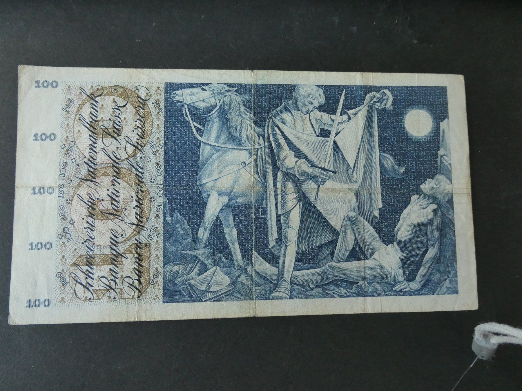 Billets de banque: Schweiz 1956, 100 Franken – D'occasion à Hinterforst par Rohusri 1