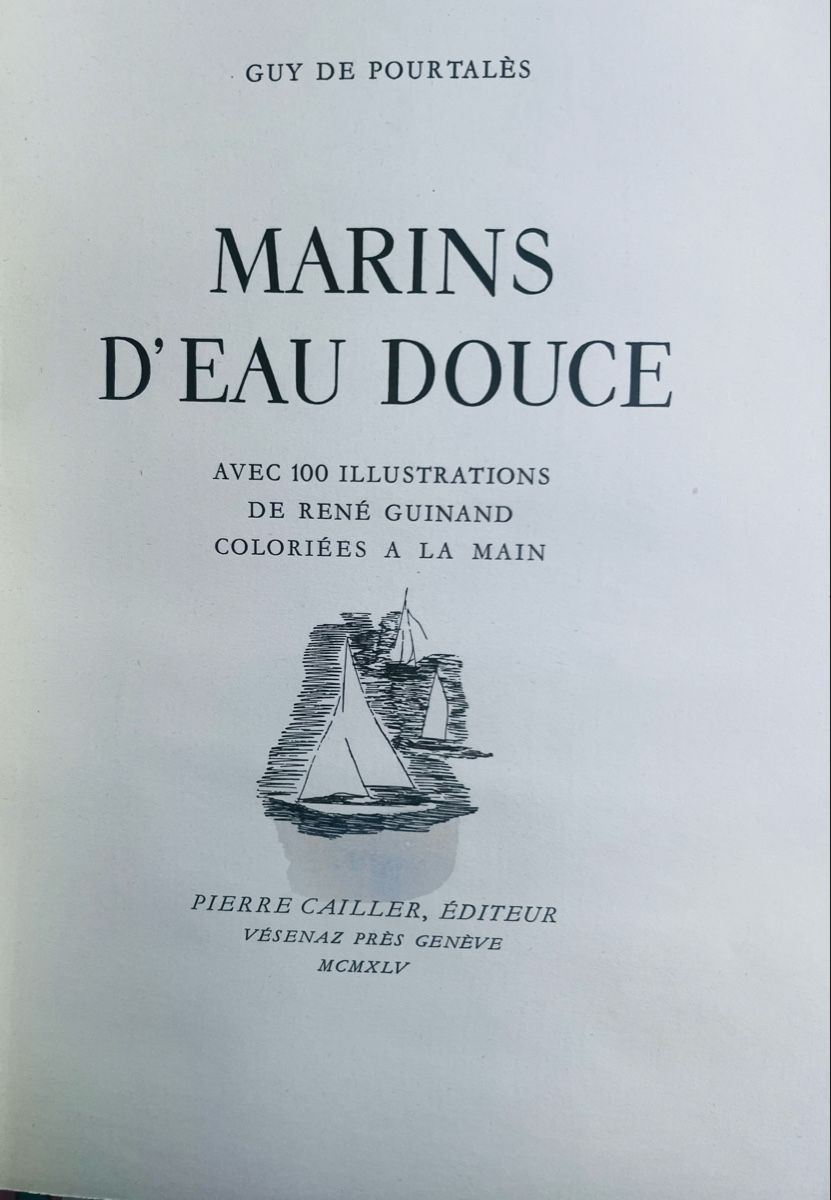 Libri: Marins d’eau douce Guy de Pourtalès – Usato da Lausanne venduto da bri_9x9m 4