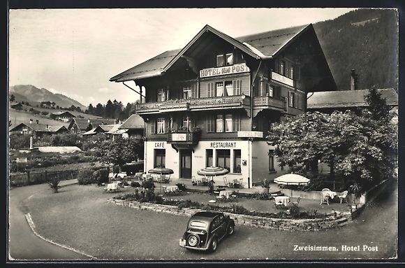 Cartoline postali: AK Zweisimmen, Hotel Post – Usato da Berlin venduto da bartko-reher
