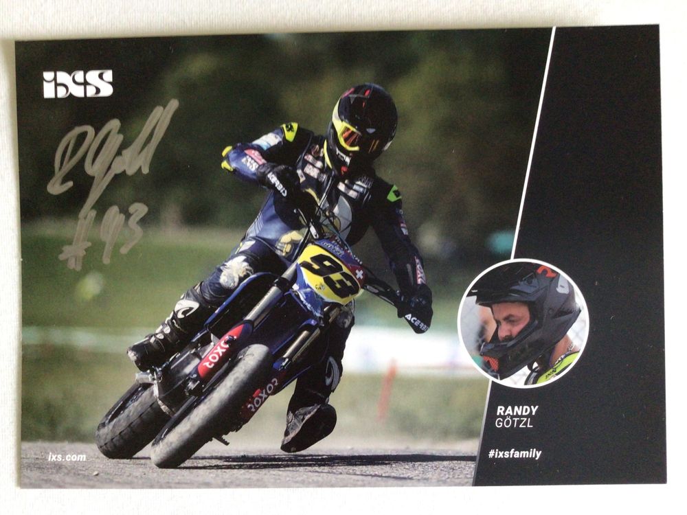 Randy Götzl CH signierte Karte Moto Rennnsport Supermoto (Gebraucht) in ...