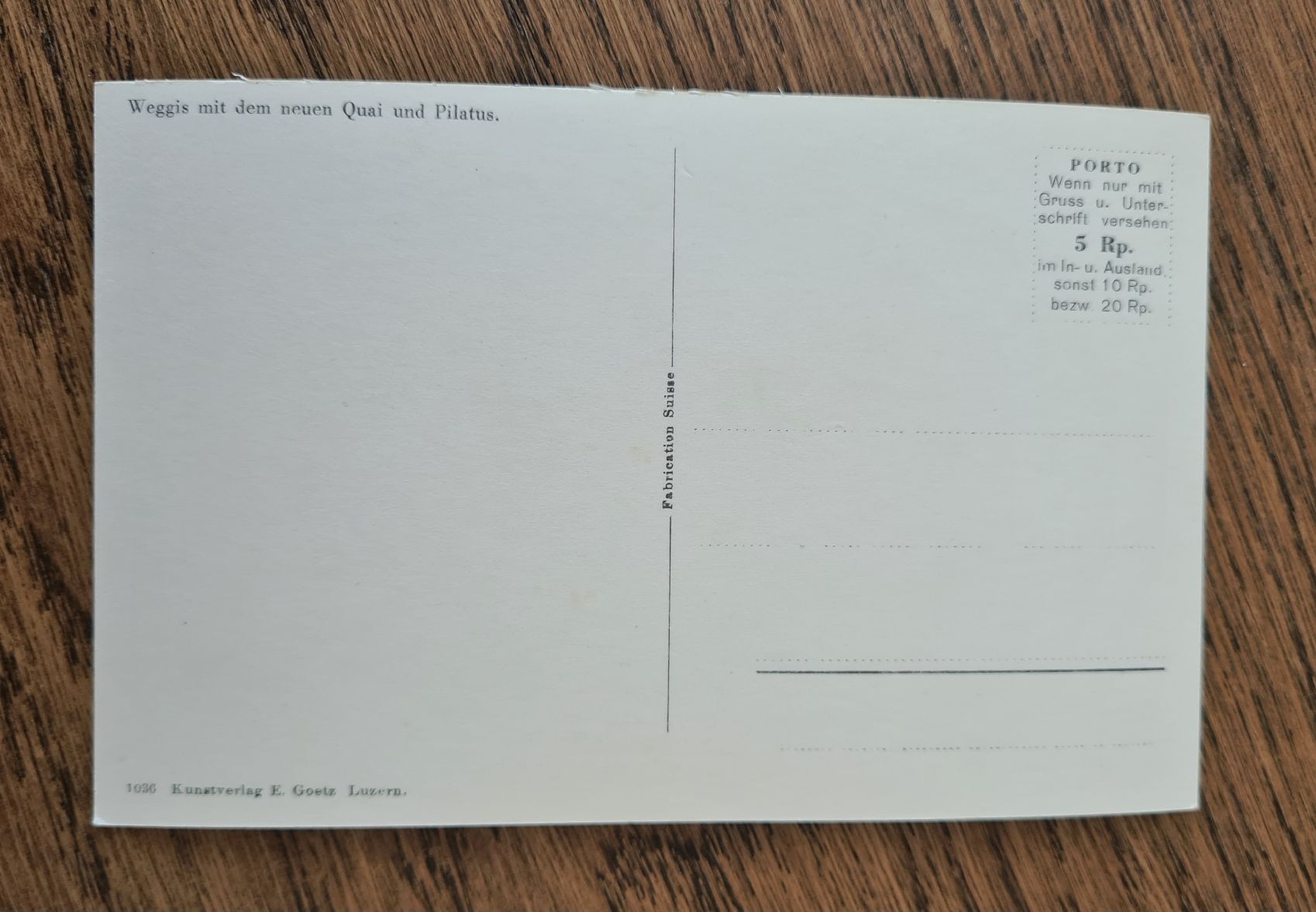 Cartoline postali: Weggis – Usato da Ebikon venduto da Donar50 2