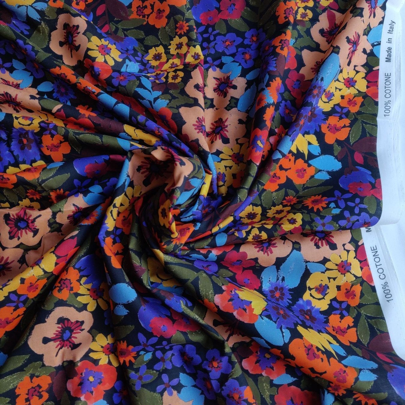 Stoffe: Designer Baumwolle leicht 2.00mx1.40m Multifiori – Neu (gemäss Beschreibung) aus Lufingen von Voyager7 3