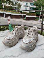GUESS Chunky Sneaker in Beige mit Logo-Print – Grösse ca. 38
