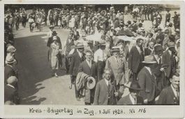 ZUG ZG Umzug Kreis Sängertag 1.7. 1928 gut erhalten