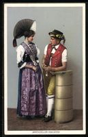 Appenzeller Trachten, ein junges Paar in