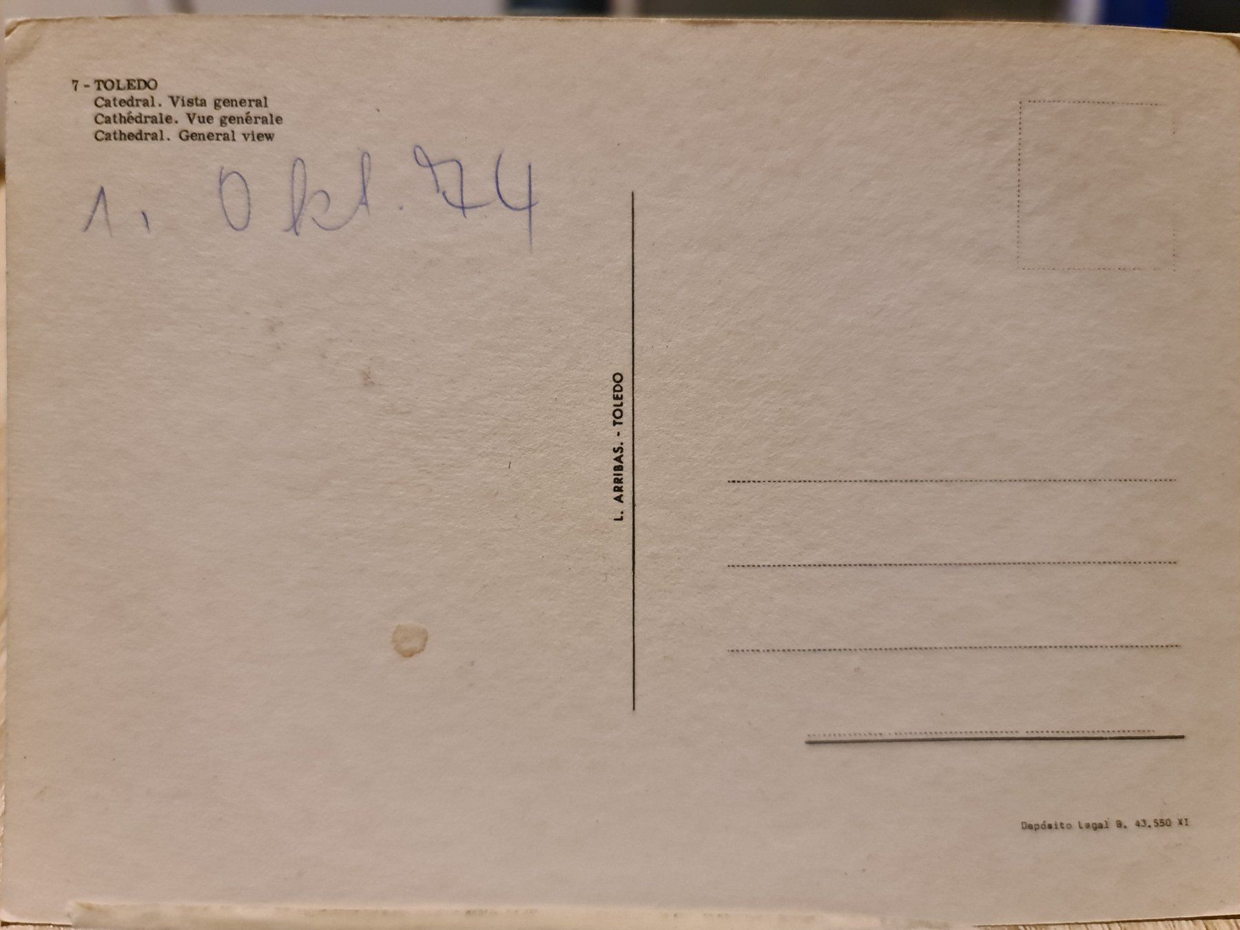 Cartoline postali: Ansichtskarte Toledo Spanien – Usato da Dintikon venduto da Vexi 1