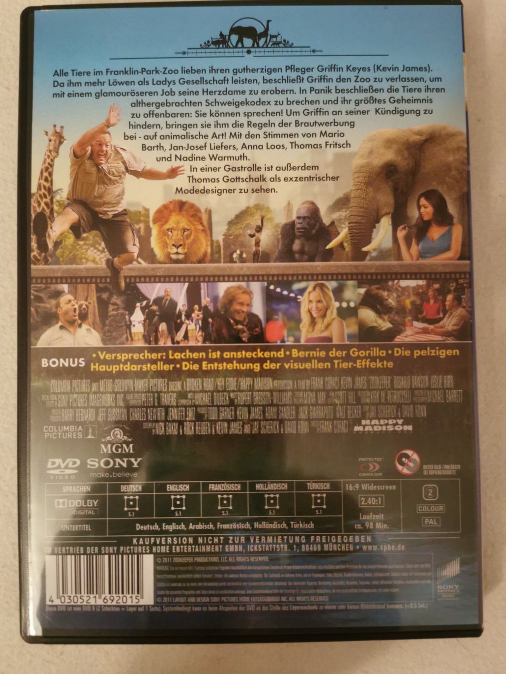 Tutti i DVDs: DVD Der Zoowärter – Usato da Wimmis venduto da hawaiiblume 1