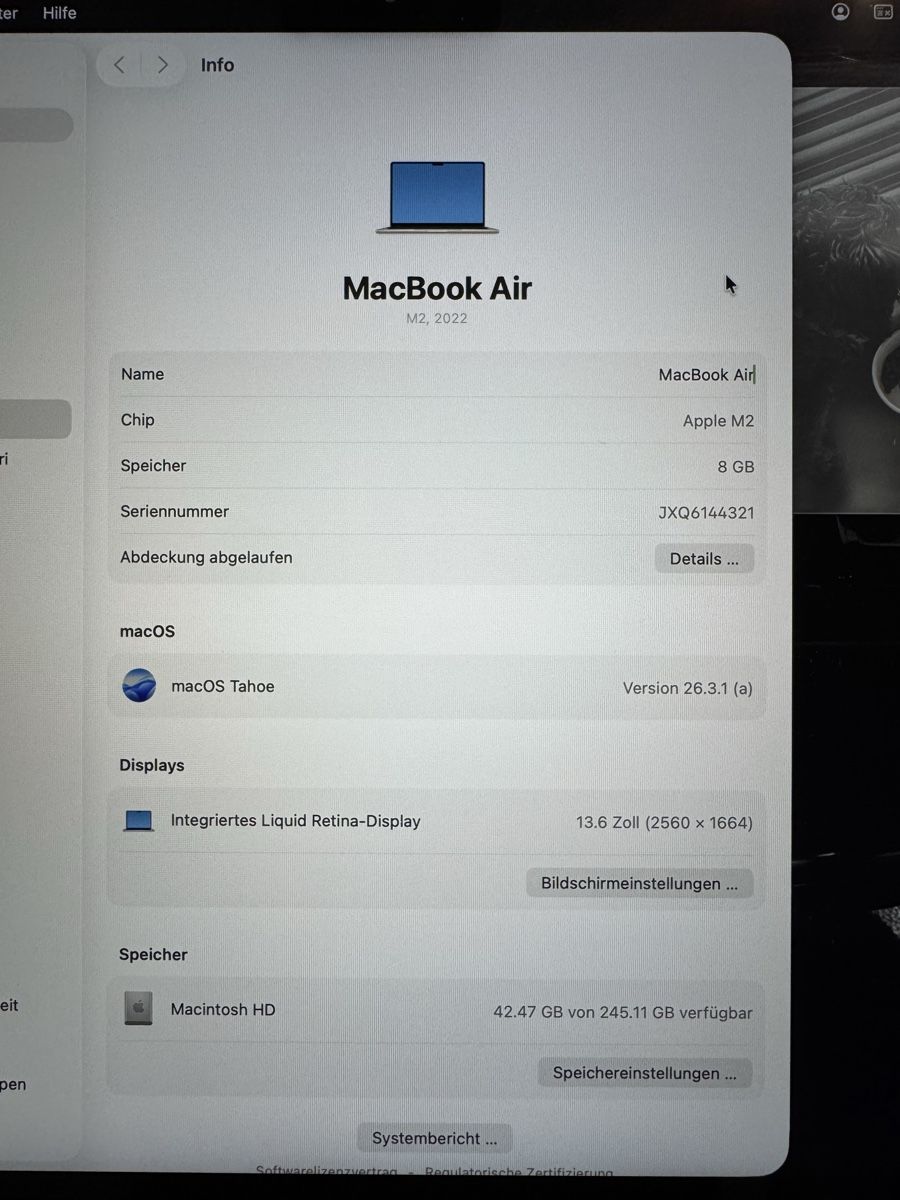 Apple Notebook: MacBook Air M2 20222 – Usato da Wabern venduto da apple2024 4