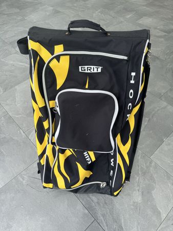 Senior GRIT Hockey Tasche Rolltasche schwarz gelb