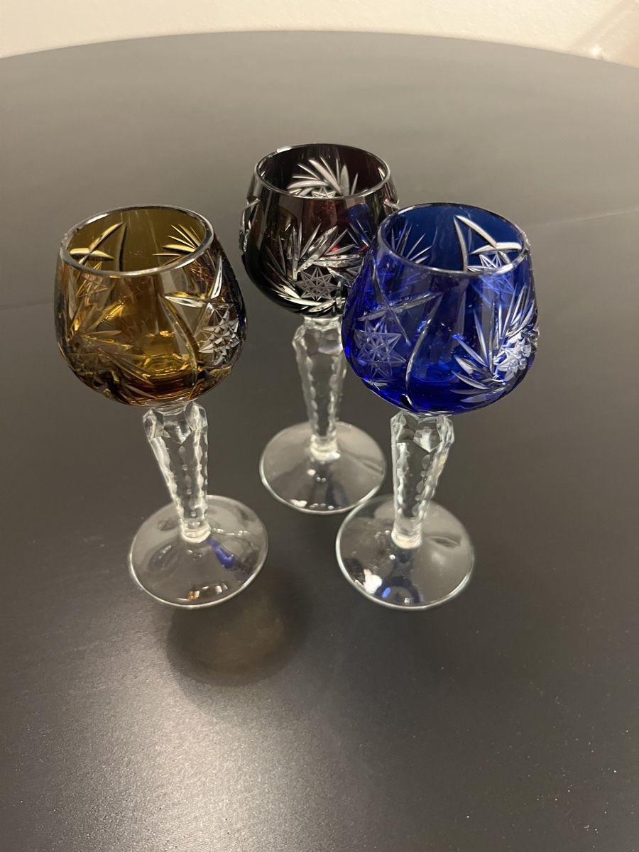 Bicchieri: 3 x Crystal Bleikristall Likör Glas – Usato da Zürich venduto da Nowstalgia 3