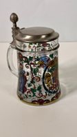 Vintage BMF Bierkrug mit Zinndeckel
