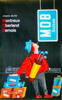 MOB MONTREUX OBERLAND BERNOIS GOLF 1958 - Affiche originale