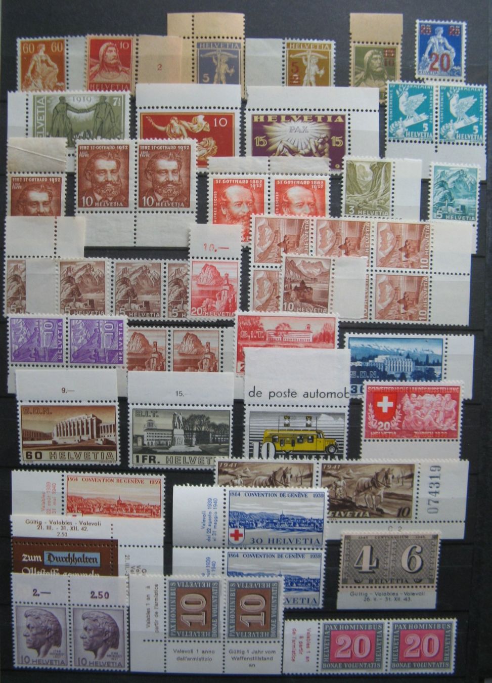 Tutti i francobolli: 1918 - 1958 Marken mit Bogenrand / Eckrand postfrisch – Usato da Frauenfeld venduto da Interessent1