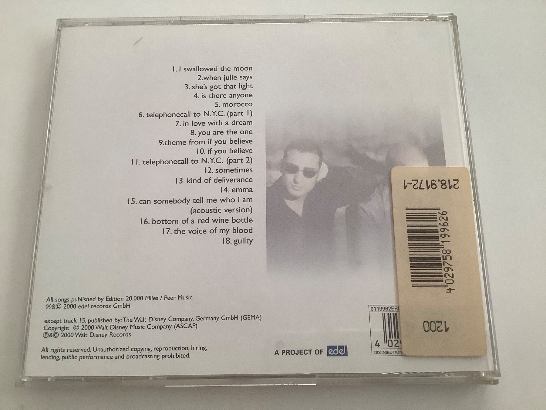 CD: Orange Blue / in love with a dream / 2000 – Usato da Dübendorf venduto da Shreck 1