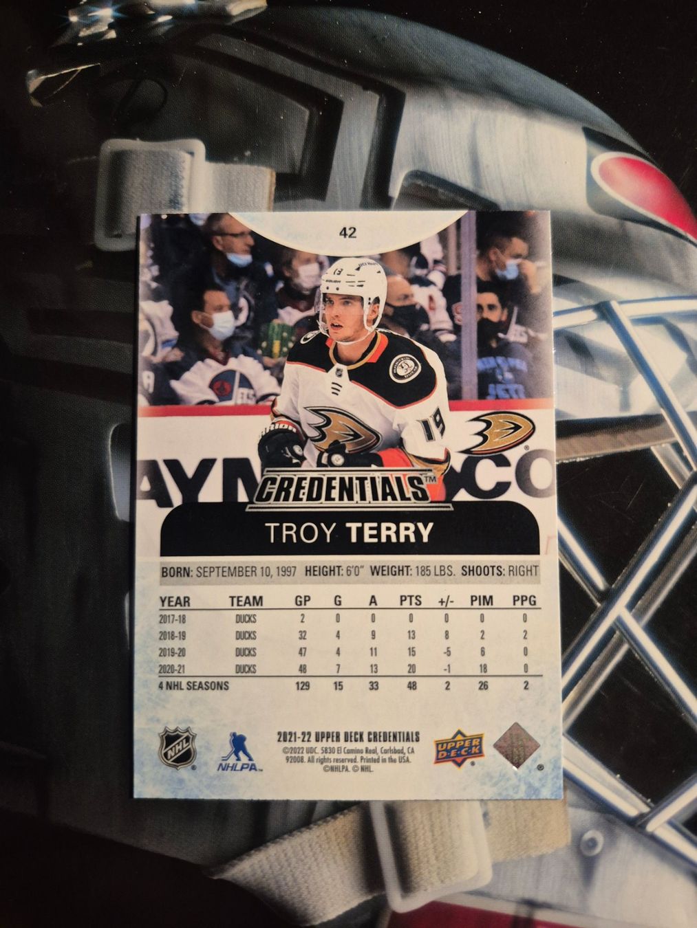 NHL Carte collezionabili: NHL Troy Terry Anaheim Ducks – Usato da Treiten venduto da Sauber73 1