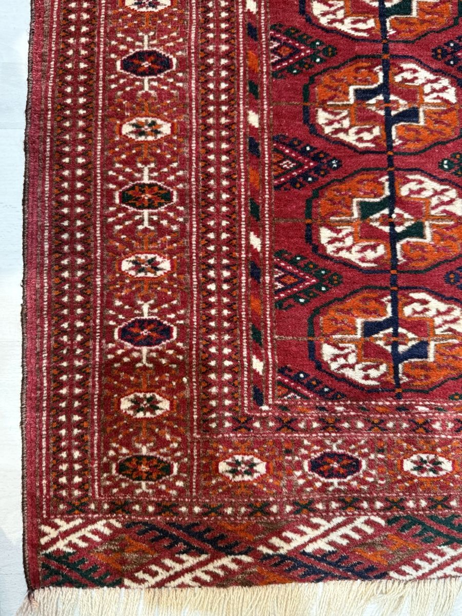 Tappeti: Orientteppich handgeknüpft rot mit Muster 116x85 – Usato da Büron venduto da Filadefia-888 3