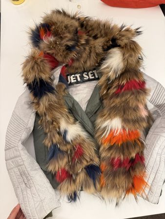 Women Jacket Jet Set multicolored fur size S