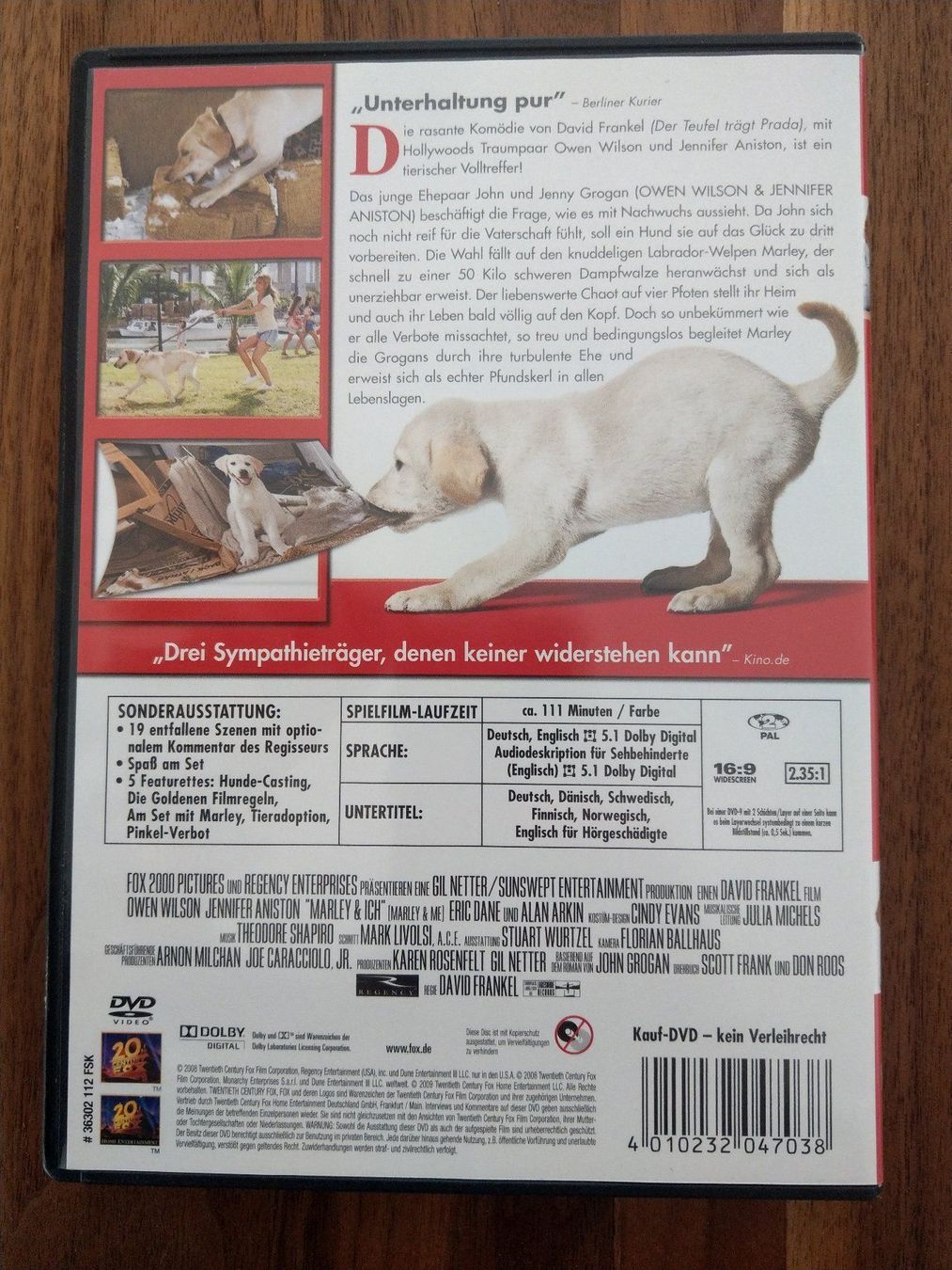 Tutti i DVDs: DVD - Marley & Ich – Usato da Rheinfelden venduto da FilmAuktion 1
