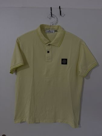 Stone Island Poloshirt gelb Slim Fit Grösse L top Zustand
