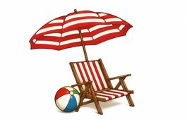 Neue, grosse Stanzschablone Strandstuhl